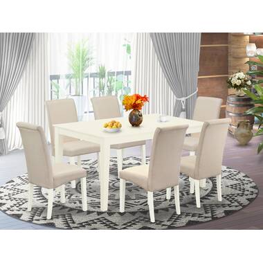 Taquan 7 Piece Rubberwood Dining Set